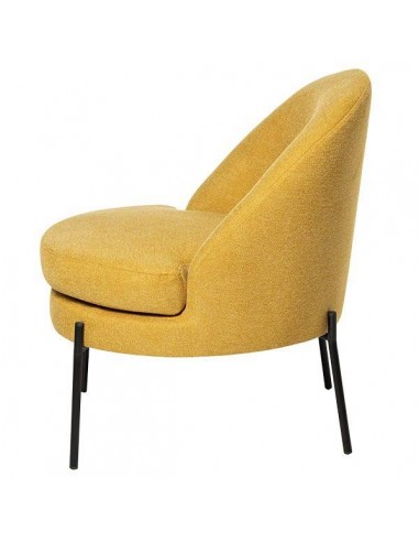 Poltrona design EVORA, tecido Mostarda.