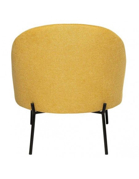 Poltrona design EVORA, tecido Mostarda.