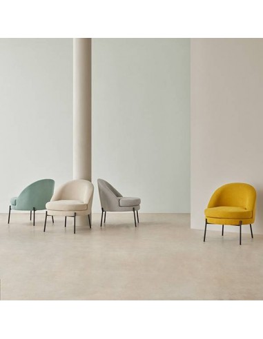 Poltrona design EVORA, tecido Menta.