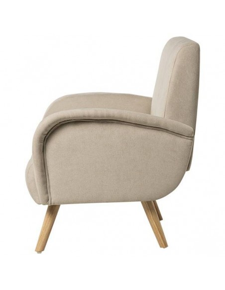 Poltrona design FERRARA, Tecido Bege.