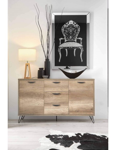 APARADOR KANSAS 150, madeira, metal