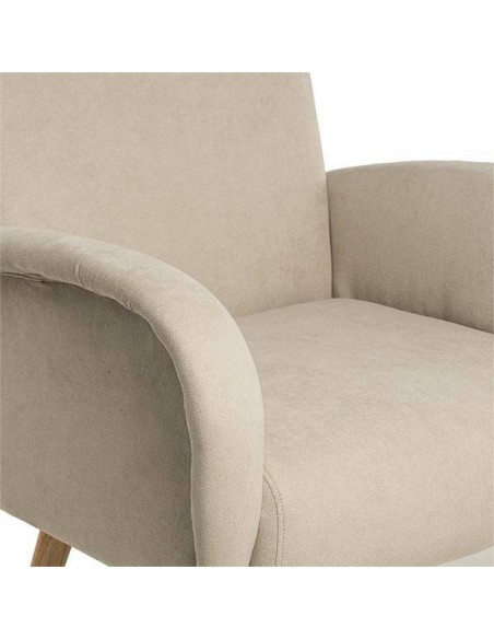 Butaca de diseño FERRARA, tejido Beige.