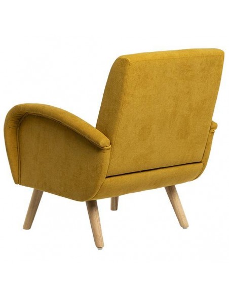 Butaca de diseño FERRARA, tejido Mostaza.