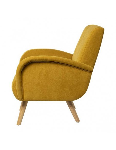 Poltrona design FERRARA, Tecido Mostarda.