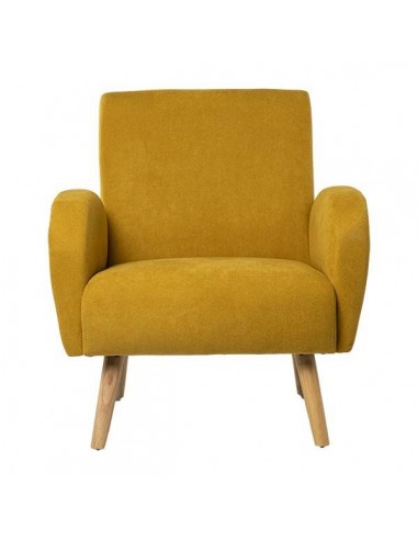 Poltrona design FERRARA, Tecido Mostarda.