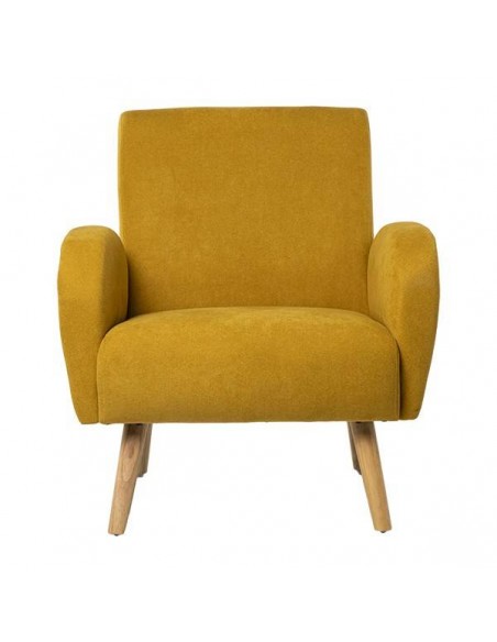 Poltrona design FERRARA, Tecido Mostarda.