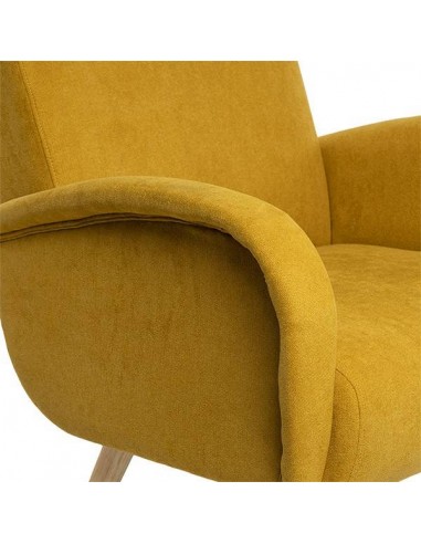 Poltrona design FERRARA, Tecido Mostarda.