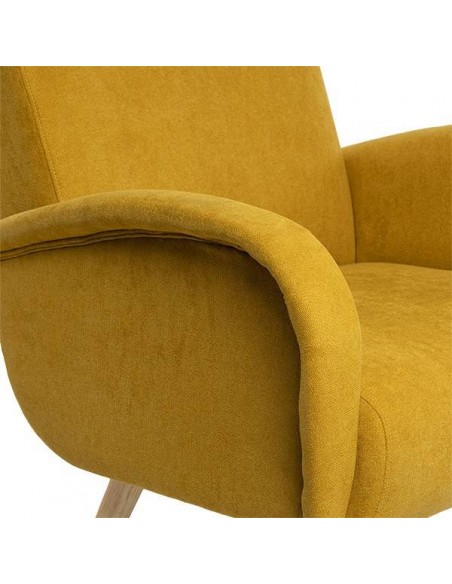 Butaca de diseño FERRARA, tejido Mostaza.