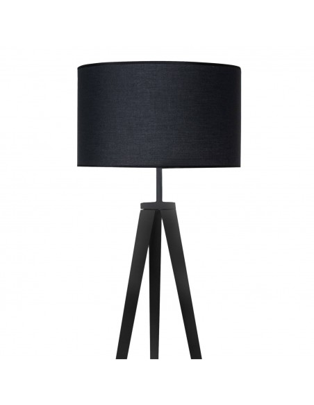 Candeeiro de pé CHERA 165, tecido e metal em preto.