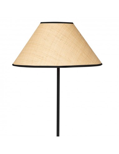 Candeeiro de pé LACHAR 160 metal preto e abajur...