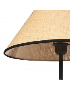 Lámpara de pie LACHAR 160 metal negro y pantalla en rafina. 2