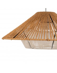 Candeeiro de teto BRENES, metal e corda de cânhamo. 2