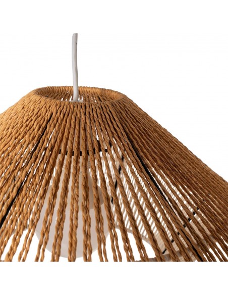 Candeeiro de teto BRENES, metal e corda de cânhamo.