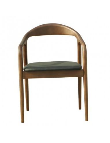 Silla con brazos NINA, madera color nogal y...