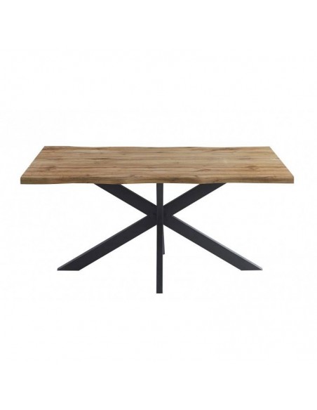 Mesa ARGO 150 x 90, DM nogueira clara e metal preto.