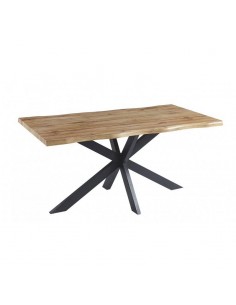 Mesa ARGO 150 x 90, DM nogueira clara e metal preto.