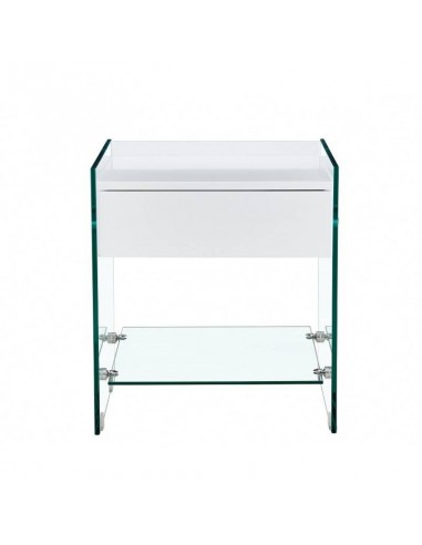 Mesa de cabeceira VEDRANA 45 x 45, vidro...