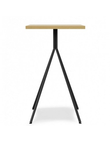 Mesa alta BISTRÓ 60x100, miel con pie de metal...