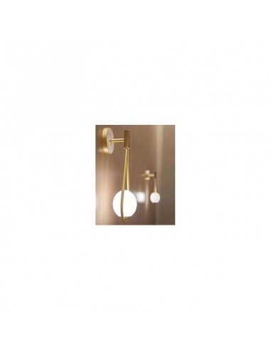 Aplique de pared BRADY, metal dorado y esfera...