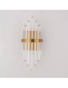 Aplique Kripton, metal dourado e vidro. 2