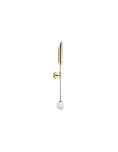 Aplique de pared MATSAY, metal cobrizo, tulipa blanca. 2