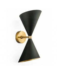 Aplique DIAVEL em metal dourado e preto.