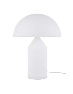 Candeeiro de mesa cogumelo, metal, Branco.