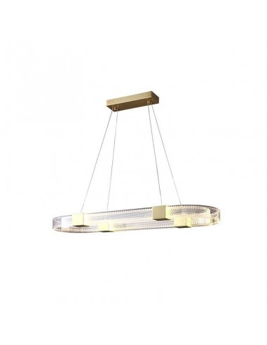 Lámpara de techo TIZA 85x25, metal dorada, acrílico, led.