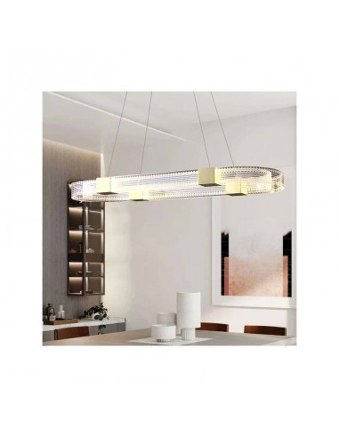 Candeeiro de teto TIZA 85x25, metal dourado,...