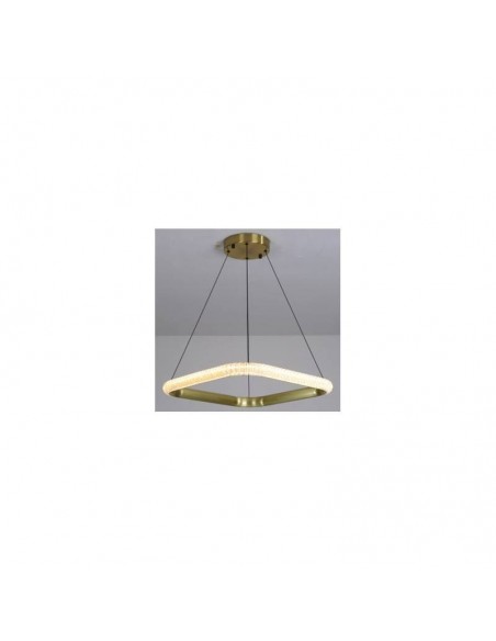 Candeeiro de teto KABER CU60, metal dourado, acrílico, LED.