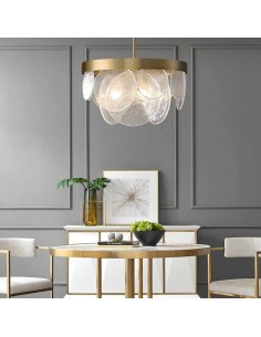 Lámpara de techo HONRA 40, metal dorado y cristal. 2