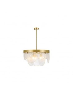 Lámpara de techo HONRA 40, metal dorado y cristal.