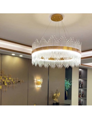 Candeeiro de teto MIDAS 60, metal dourado, LED...