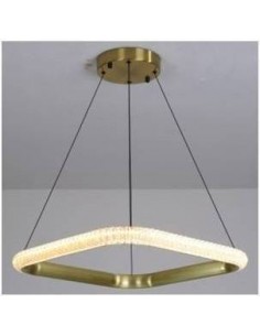 Lámpara de techo KABER CU60, metal dorada, acrílico, led.