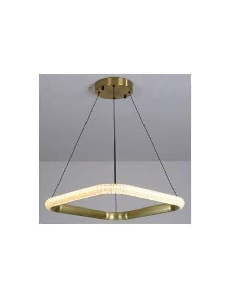 Candeeiro de teto KABER CU60, metal dourado, acrílico, LED.