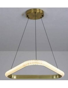 Lámpara de techo KABER TR60, metal dorada, acrílico, led.