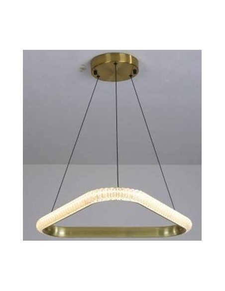 Candeeiro de teto KABER TR60, metal dourado, acrílico, LED.