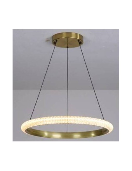 Lámpara de techo KABER R60, metal dorada, acrílico, led.