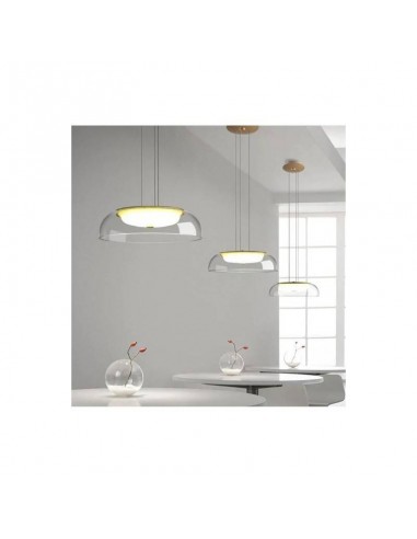 Candeeiro de teto SMIT H80, metal dourado, LED...