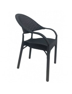 Silla con brazos exterior RICK, apilable, polipropileno...
