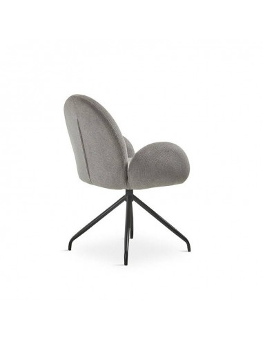 Silla de diseño ROB giratoria, tela gris y...