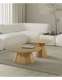 Mesa de centro ETNIC 90 x 35 em madeira natural. 2