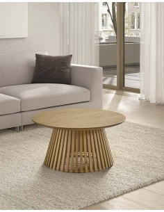 Mesa de centro étnica RUNE 80 x 40 chapa roble 2