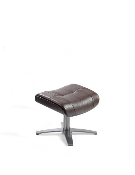 Ottoman giratorio Angel Cerdá 5003 tapizado en piel chocolate