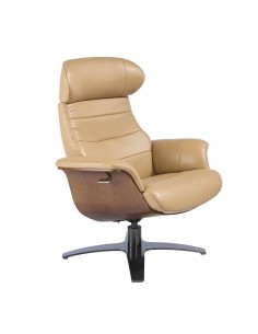 Sillón giratorio relax 5087 Angel Cerdá, tapizado en piel...