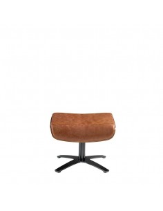 Ottoman giratorio Angel Cerdá 5084 tapizado en piel camel. 2