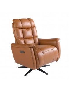 Sillón relax diseño Italiano piel marrón 5117 Angel Cerdá.