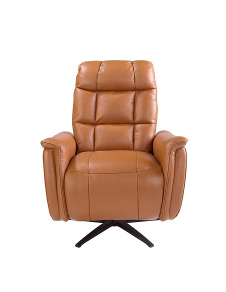 Sillón relax diseño Italiano piel marrón 5117 Angel Cerdá.