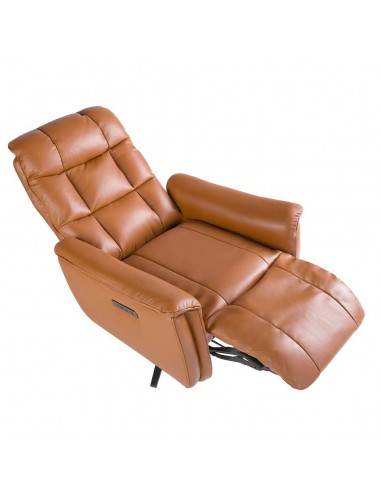 Sillón relax diseño Italiano piel marrón 5117...