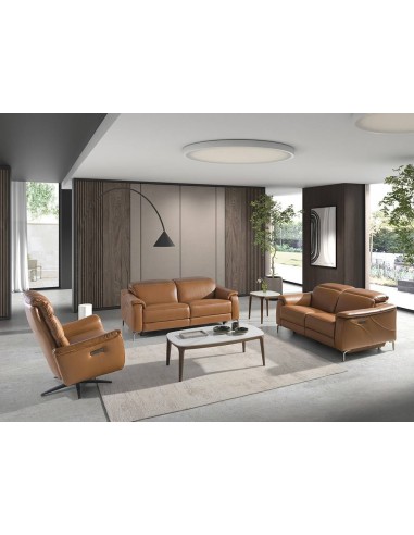 Sillón relax diseño Italiano piel marrón 5117...